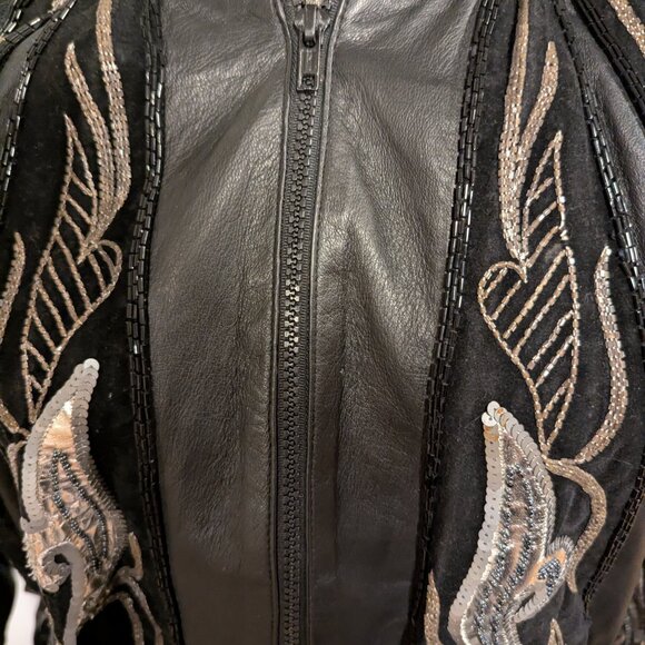 Freesha 1980s leather jacket - Picture 3 of 4